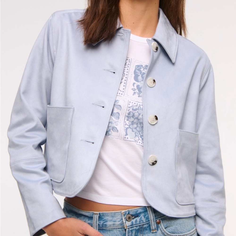 Light Lavender Button-Front Jacket - image 2